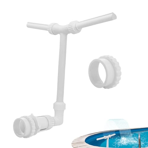 Pool Springbrunnen, 360° Einstellbarer Wasserfall Spray mit Sprinkler, T-Form Pool Wasserfall für und im Boden Zum Kühlen Schwimmen - Weiß Pool Springbrunnen, 360° Einstellbarer Wasserfall Spray mit Sprinkler, T-Form Pool Wasserfall für und im Boden Zum Kühlen Schwimmen - Weiß von Jukeoiu