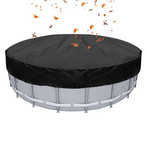 Runde Poolabdeckung Für Oberirdische Pools- Reißfeste Oxford-Rundpoolabdeckung Lagertank Mit Kordelzug Design-Abdeckung Ideal Für Wasserdicht Und Staubdicht von Jukeoiu