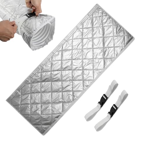 Tragbare Klimaanlagen-Schlauchabdeckung, isolierte AC-Schlauchk-Entlüftungshülse, Isolationsauspuff mit verstellbaren Riemen für Schläuche, einfache Installation von Jukeoiu