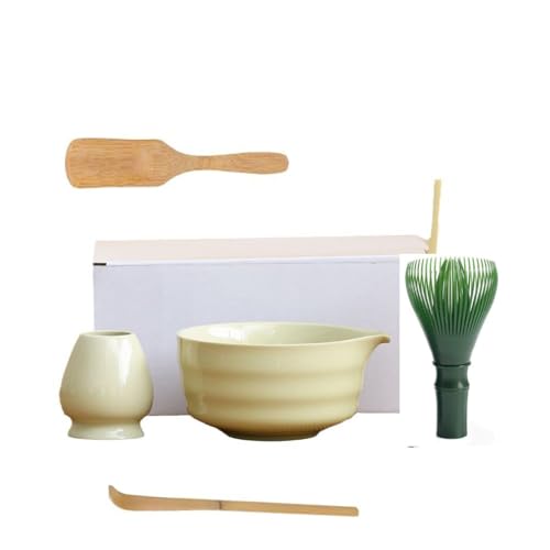 Matcha Set, 5 Stück Matcha Tea Set mit Matcha Besen, Matcha Schale, Besenhalter aus Keramik und Löffel - Matcha Tee Set für die Traditionelle Matcha-Zubereitung, Geschenk für Matcha-Liebhaber von Jukibole