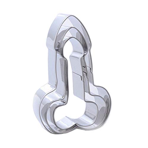 Juland Rostfreier Stahl Penis Ausstechform 3-teiliges Set zum 3D Bachelorette Kuchen Ausstechformen Set DIY Party gefallen Neuheit (S - M - L) von Juland