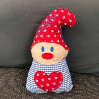 Wichtel/Zwerg Kissen Mit Namen Personalisiert Geschenk Zur Geburt Ode Taufe Farbauswahl von JulchenNickel