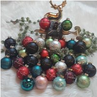 Personalisierte Weihnachtskugel Mit Namen, Kugel Aus Glas, Wichtelgeschenk, Nikolaus, Geschenkidee Weihnachten, Individuelle Weihnachtsdeko von Juleohandmade