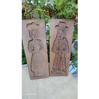2 X Alte Backformen Holz Mann Und Frau von JulesLaedchen