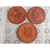 3 X Untersetzer Leder - Tiermotive von JulesLaedchen