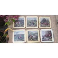 6Er Set Untersetzer Mit Jagdmotiven Vintage von JulesLaedchen