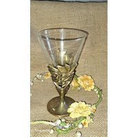 Dekoglas Kelchförmig in Messinghalterung Floral Dekoglas Kelchförmig in Messinghalterung Floral von JulesLaedchen