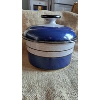 Keramiktopf Mit Deckel Feuerfest - Steinzeug Blau-Grau Vintage Keramiktopf Mit Deckel Feuerfest - Steinzeug Blau-Grau Vintage von JulesLaedchen