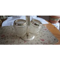 Vintage Set Marmelade/Honig Gläser 50-60Iger Jahre in Halterung von JulesLaedchen