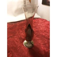 Vintage Vase Versilberter Einsatz Innen Glas von JulesLaedchen