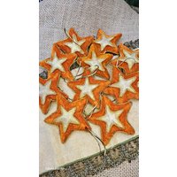 Weihnachtsschmuck Gold-Orange 10 X Sterne - Vintage Weihnachtsschmuck Gold-Orange 10 X Sterne - Vintage von JulesLaedchen