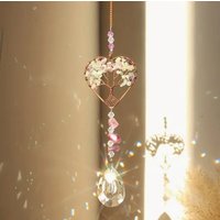 Kleiner Beruhigender Traumfänger Lebensbaum Mit Grünem Fluorid Und Lilanen Amethyst, Heilsteine, Funkelt Wunderschön, Deko, Geschenk von JulesWitchMagic