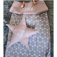 Babydecke Mit Namen Verschiedene Farbenbabydecke Waffelpiquekinderwagendeckekuscheldeckespieldeckeverschiedene Stofffarben von JulesZauberfaden