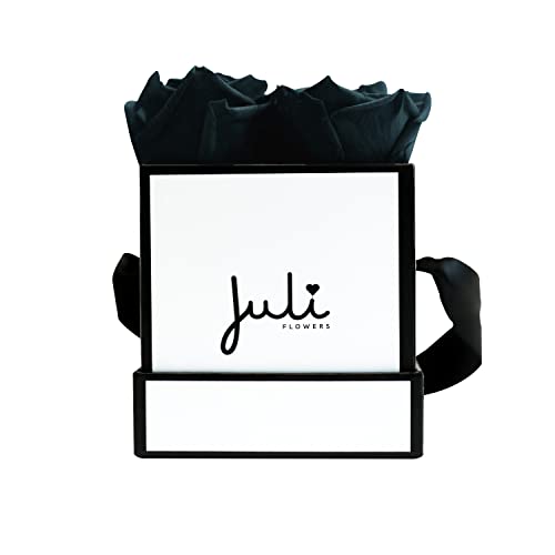 Juli Blumen, Schwarz, Gr. XS, quadratisch, Weiß Juli Blumen, Schwarz, Gr. XS, quadratisch, Weiß von Juli