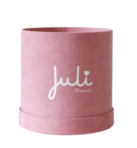 Juli FLOWERS Runde Samt Box mit Inlay Small Rosa von Juli