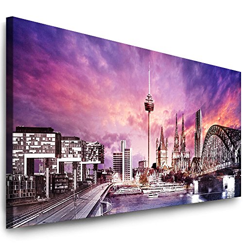 Julia-Art Leinwandbilder - 150 mal 60 cm Panorama Bild Köln Stadt Skyline - Wandbild fertig gerahmt - Kunstdruck XXL Leinwand - verschiedene Varianten Kö-01-4 Julia-Art Leinwandbilder - 150 mal 60 cm Panorama Bild Köln Stadt Skyline - Wandbild fertig gerahmt - Kunstdruck XXL Leinwand - verschiedene Varianten Kö-01-4 von Julia-Art Leinwandbilder