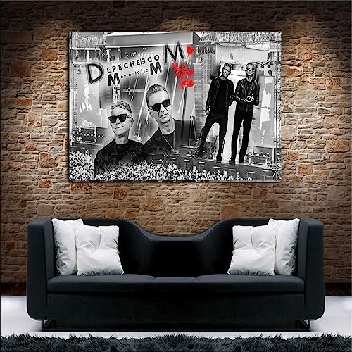 Julia-Art Leinwandbilder -Depeche Mode Berlin 2023 Bild 1 teilig - 100 mal 70 cm Leinwand auf Rahmen - sofort aufhängbar Wandbild XXL - Kunstdrucke QN63-23 von Julia-Art Leinwandbilder