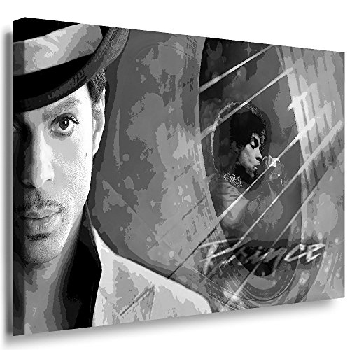Prince Bild auf Leinwand Kunstdruck Julia-Art Rogers Nelson Porträt Kunstdruck + XXL Wandbild S/W (60x40) von Julia-Art Leinwandbilder
