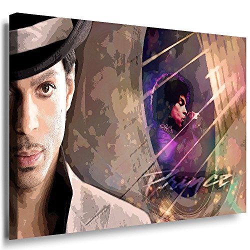 Prince Bild auf Leinwand Kunstdruck Julia-Art Rogers Nelson Porträt Kunstdruck + XXL Wandbild Sephia (60x40) von Julia-Art Leinwandbilder