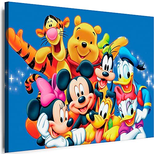 Julia-Art - Bilder Film Cartoons Tiere Kinderfilm Bär Ente Tiger Mäuse 100 x 70 cm LeinWandBilder Xxl - 1 Teilige WandBilder Art 3D Modern Kunstdrucke w-a-2063-70 von Julia-Art