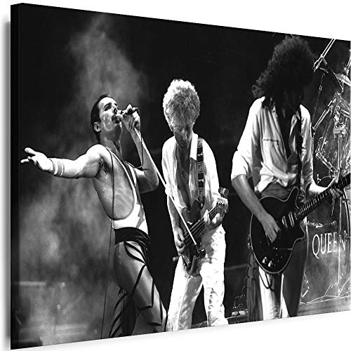 Julia-Art - Bilder Queen Freddie Mercury Sänger Band 100 x 70 cm Leinwandbild XXL - Wandbild 1 Teilig - Gerahmter Kunstdruck Musik w-s-2061-4 von Julia-Art