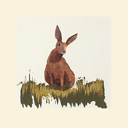 Julia Verbrennungen 'Hase' montiert Drucken,40 x 40 cm von Julia Burns