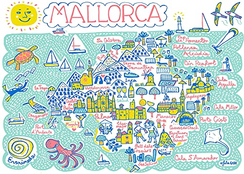 Julia Gash Mallorca Midi Kunstdruck, Papier, ohne Rahmen, 30 x 40 cm von Julia Gash