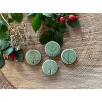 Magnet Blatt Keramik Grüner Kühlschrankmagnet von JuliaAusDenKiefern