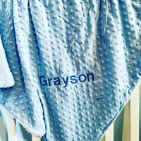Personalisierte Baby Grübchen Decke Mit Einzelnen Namen von JuliaByRasa