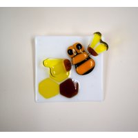 Verschmolzenes Glas Honigbienen Dekoration von JuliaFusedGlass