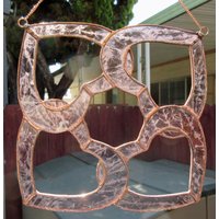 Mauve Glue Chips Buntglas Herzen Suncatcher Mauve Glue Chips Buntglas Herzen Suncatcher von JuliaLouiseShop