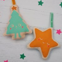 Weihnachtsdekoration Baumschmuck, Personalisierte Ornament, Stern, Hängende Dekoration von JuliaStaite