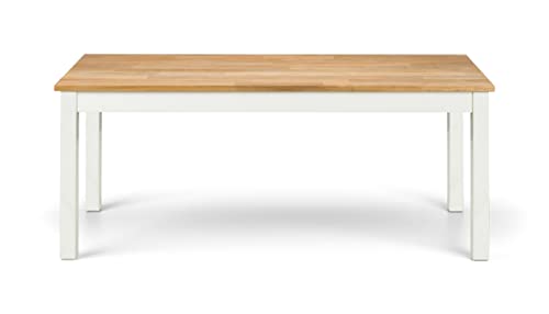 Julian Bowen Coffee Table, White & Oak Coxmoor Couchtisch, Weiß, Lackierte Massive Eiche und geölte Oberfläche, Einheitsgröße von Julian Bowen