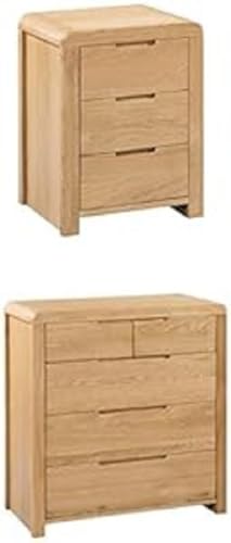 Julian Bowen Curve Bedside & 3+2 Drawer Chest Bundle von Julian Bowen