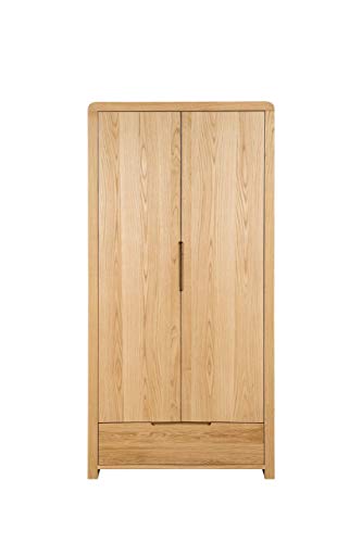 Julian Bowen Curve Kleiderschrank mit 2 Türen und 1 Schublade, grau von Julian Bowen