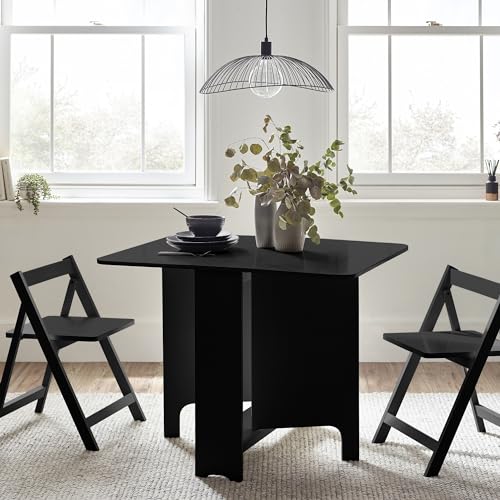 Julian Bowen Gatan Kleiner Klapptisch mit 2 Stühlen, Schwarz, Holz, 70 x 80 x 100 Julian Bowen Gatan Kleiner Klapptisch mit 2 Stühlen, Schwarz, Holz, 70 x 80 x 100 von Julian Bowen