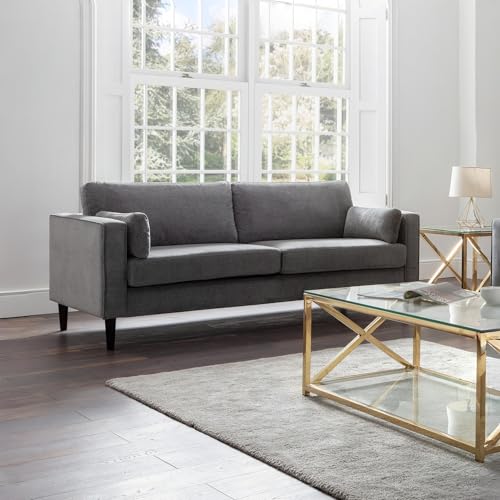 Julian Bowen Hayward 3-Sitzer-Sofa, dunkelgraues Chenille von Julian Bowen
