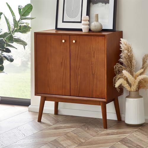 Julian Bowen Lowry Sideboard klein, Holz, Cherry Ash, 80 x 70 x 38cm von Julian Bowen