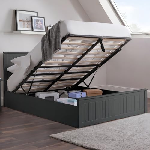 Julian Bowen Maine Ottoman mit Stauraum, 150 cm, Kingsize-Bett – Anthrazit von Julian Bowen