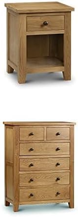 Julian Bowen Marlborough 1 Drawer Bedside & 4+2 Drawer Chest Bundle von Julian Bowen