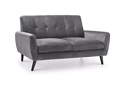 Julian Bowen Monza Sofa, Zweisitzer, dunkelgrau von Julian Bowen