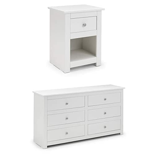 Julian Bowen Radley Bedsides & 6 Drawer Chest Bundle, White von Julian Bowen