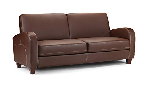 Julian Bowen Vivo 3-Sitzer-Sofa, Brown Faux Leather von Julian Bowen