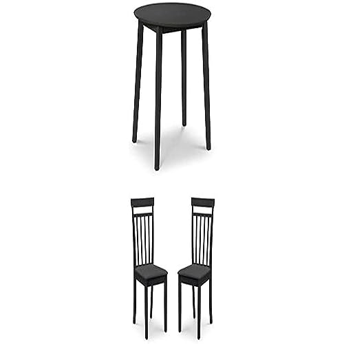 Julian Bowen Set of Coast Table & 4 Chairs, Black von Julian Bowen