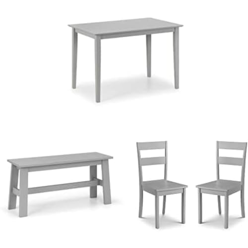 Julian Bowen Set of Kobe Table, Bench & 2 Chairs, Grey von Julian Bowen