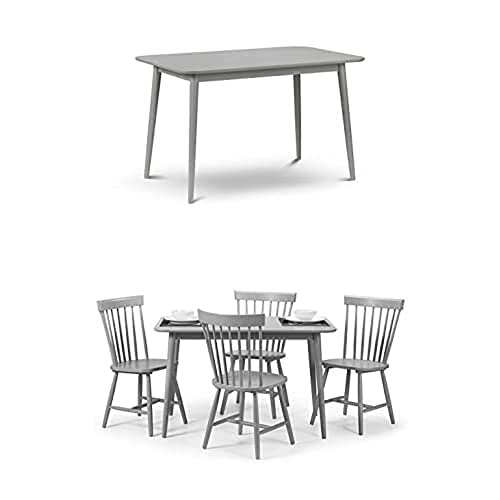 Julian Bowen Set of Torino Grey Dining Table and 4 Torino Grey Chairs von Julian Bowen