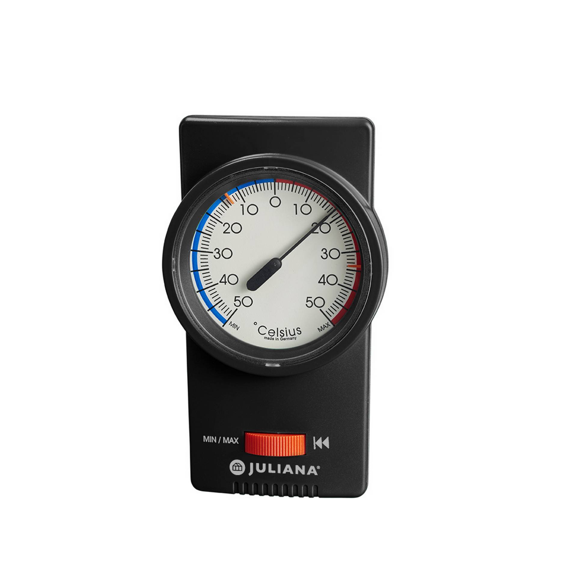Juliana Min-Max-Thermometer für Gewächshäuser, analog, schwarz von Juliana