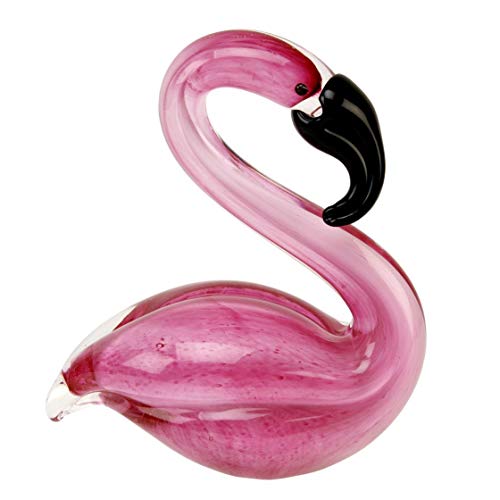 Juliana Objets d'art Briefbeschwerer, Glas, pinker Flamingo von Juliana