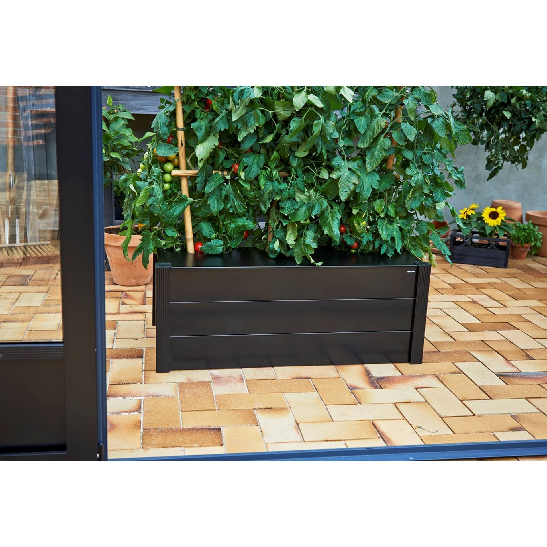 Juliana Pflanzkasten Aluminium schwarz 95 x 55 x 37 cm Juliana Pflanzkasten Aluminium schwarz 95 x 55 x 37 cm von Juliana