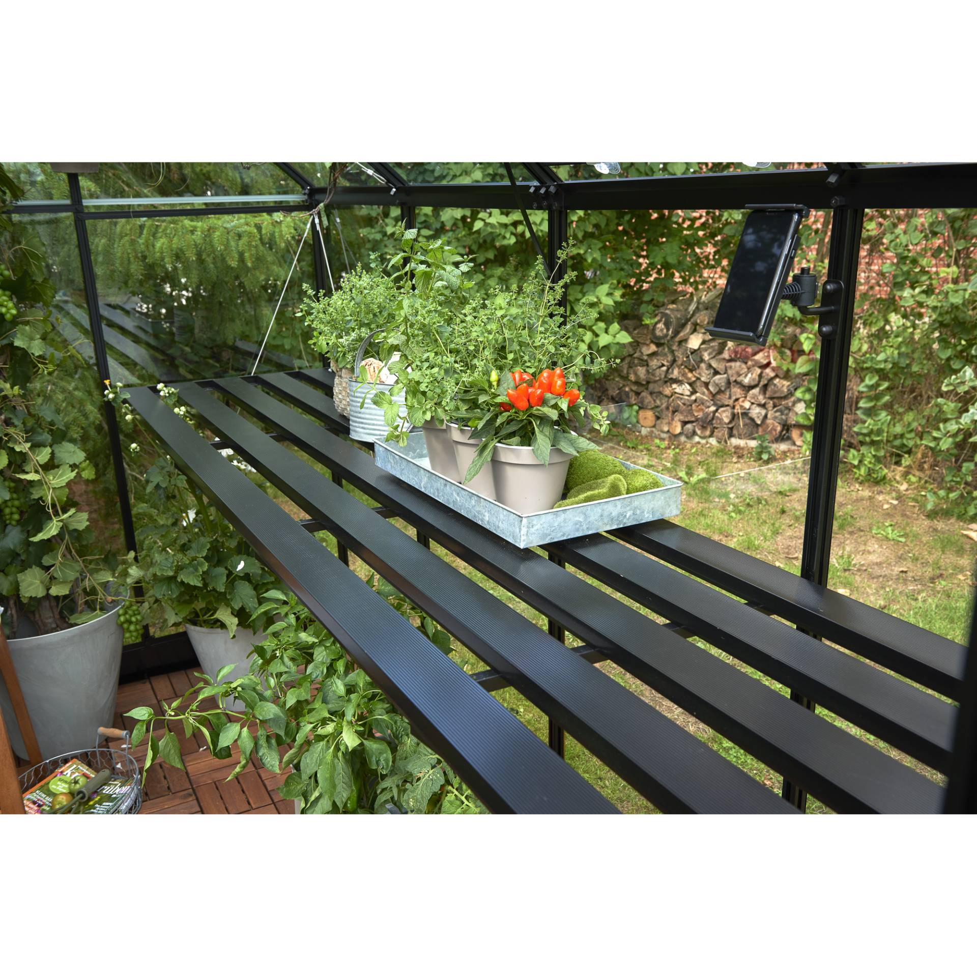 Juliana Tisch für Gewächshaus 'Gärtner' schwarz 504 x 74 x 2,5 cm Juliana Tisch für Gewächshaus 'Gärtner' schwarz 504 x 74 x 2,5 cm von Juliana